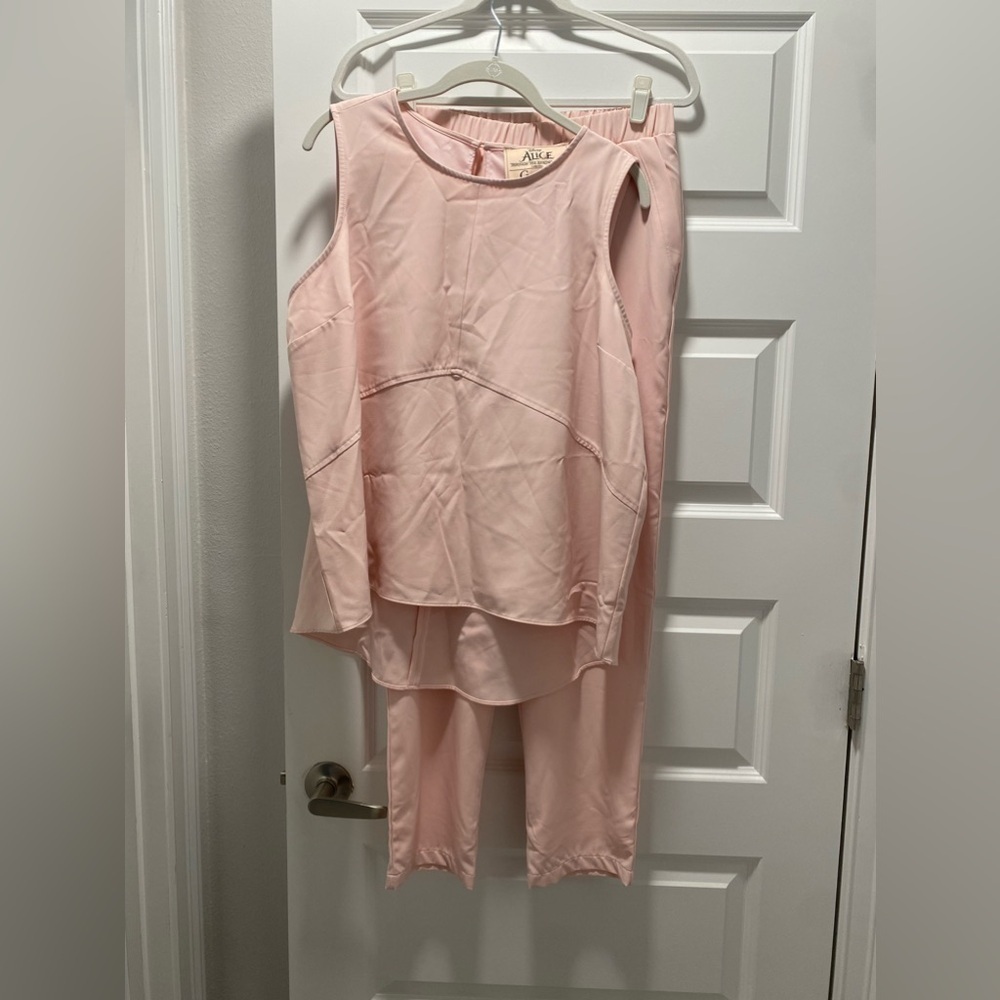 New G By Giuliana Shirt and Pant Set Pink